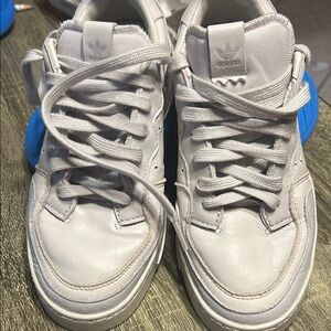 Adidas White and Blue Sneakers